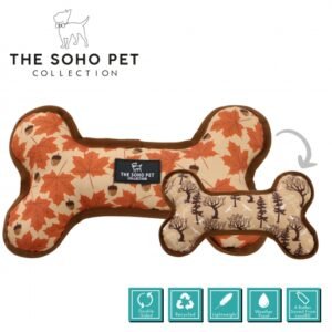 Ancol Soho Bone Toy Woodland/Maple Leaf